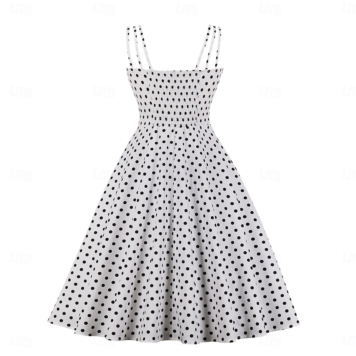 Retro Vintage 1950er Kleid Swing-Kleid Übergröße Tupfen Damen Karneval Maskerade Alltagskleidung Junggesellinnenabschiedsparty Erwachsene Kleid Abschlussballkleider 2025 - $32.99 –P6