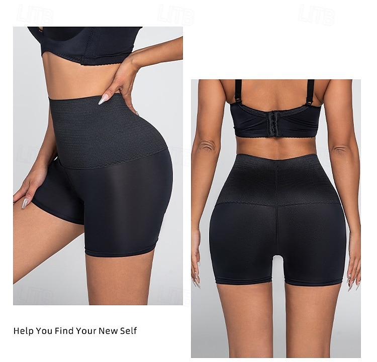 Dam Pojkshorts och kalsong Sömlös Formande trosa 1 st. Underkläder Enkel Klassisk Ren färg Hög midja Plusstorlekar Små Könsneutral Svart Brun S M L 2025 - $10.99 –P17