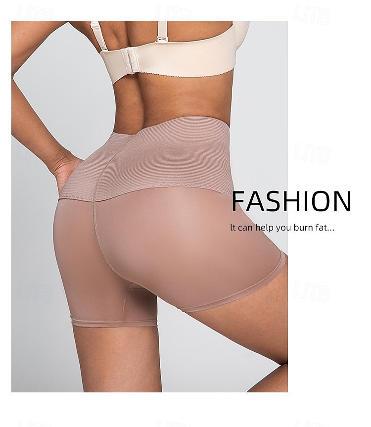 Dam Pojkshorts och kalsong Sömlös Formande trosa 1 st. Underkläder Enkel Klassisk Ren färg Hög midja Plusstorlekar Små Könsneutral Svart Brun S M L 2025 - $10.99 –P14