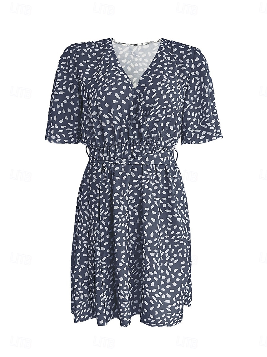 Women's Mini Dress Corset Dress A Line Dress Casual Vacation Casual Daily Regular Fit Graphic Short Sleeve V Neck Black Green Summer Spring 2025 - $29.99 –P4