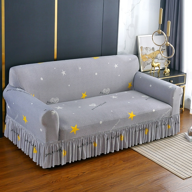 1 Pc Stretch Sofa Slipcover Sofa Cover With Skirt Printed Couch Cover Furniture Protector for Bedroom Living Room Home Decor 2025 - $41.99 –P15