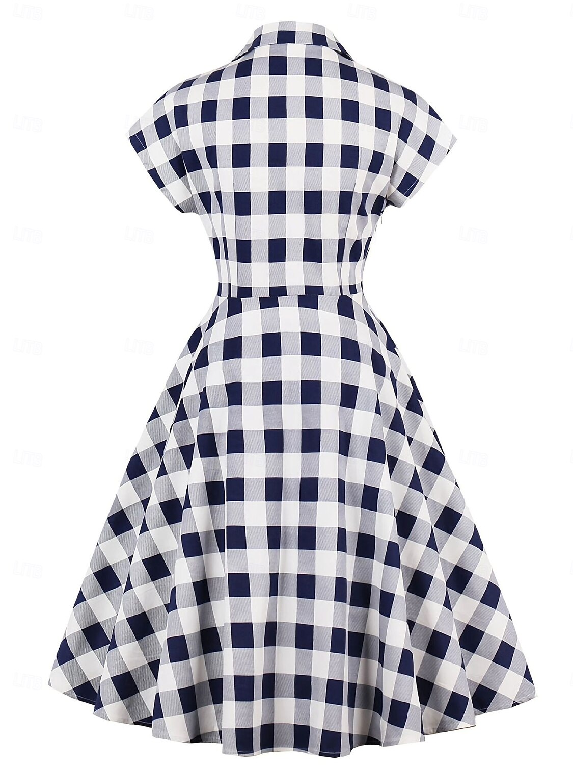 Retró 1950-es Rockabilly Ruhák Swing ruha Kockás Jelmez Női Farsang Álarcos mulatság Hétköznapi viselet Lánybúcsú Felnőttek Ruha Hazatérő ruhák 2025 - $34.99 –P3