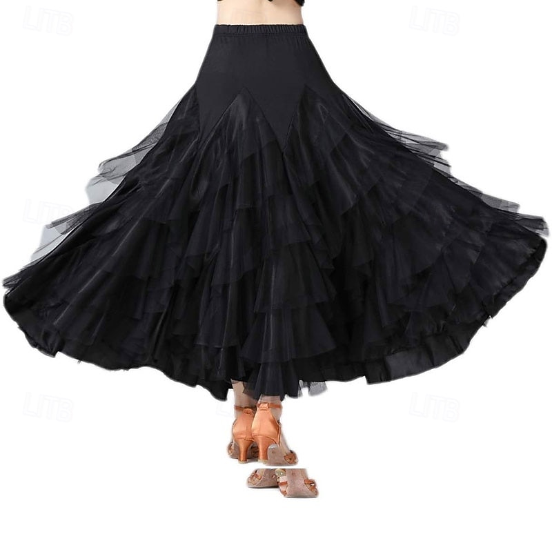 gonna lunga elegante da ballo latino da donna con orlo a strati del 2026 a $58.99 –P10
