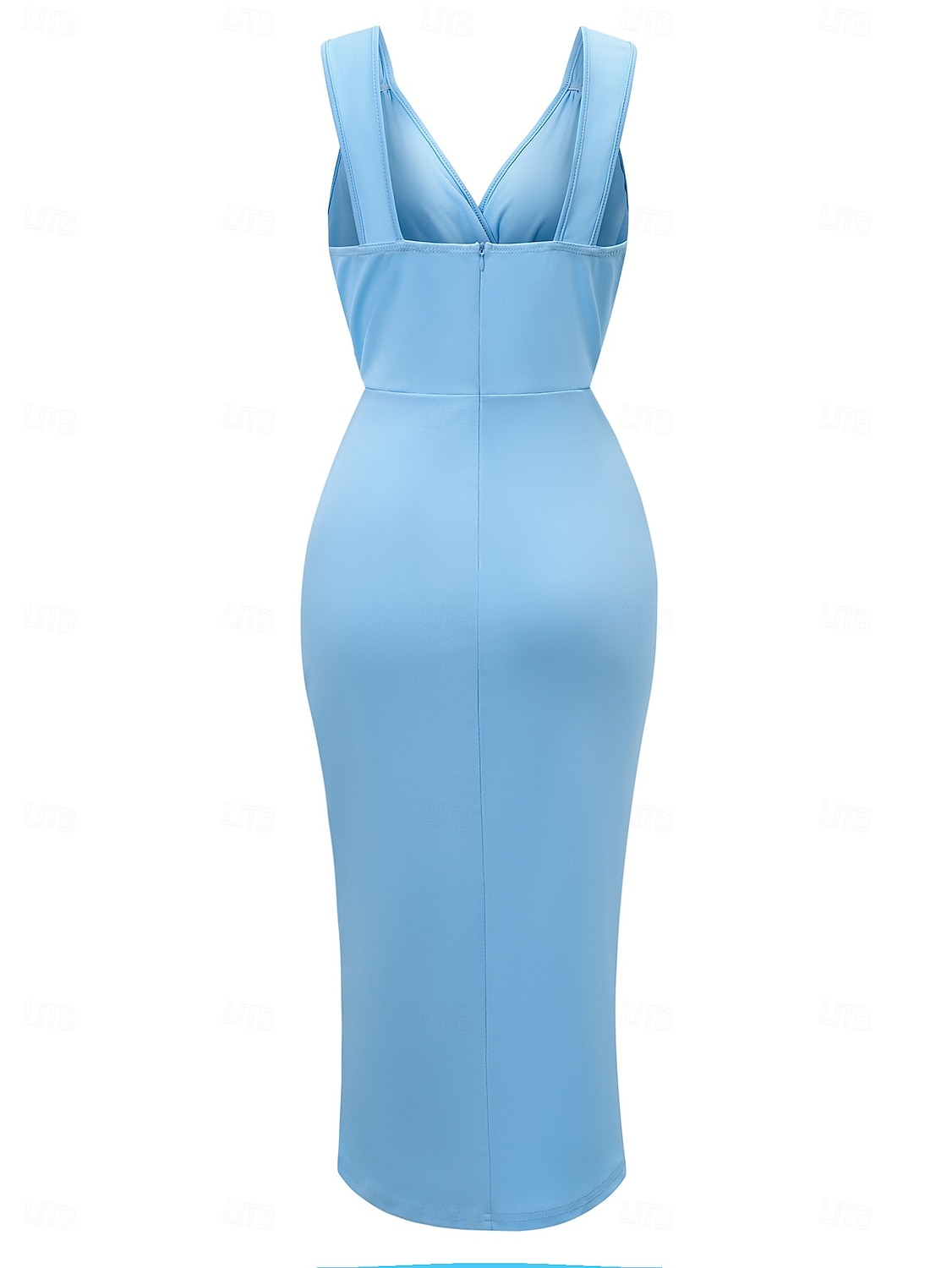 Robe Midi Femme Robe d'Été Uni Robe Bodycon Hors des Épaules Robe Semi-Formelle Invité de Mariage Cocktail Soirée Ajustement Normal Graphique Sans Manches Col V Noir Vert Bleu Clair de 2025 ? $32.99 –P22