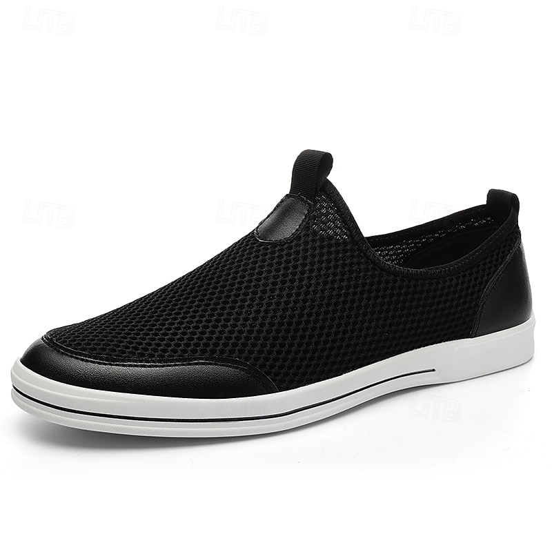 scarpe da ginnastica slip-on da uomo in mesh traspirante – scarpe da passeggio casual leggere con design arioso per l'estate, i viaggi e l'uso quotidiano del 2025 a $46.99 –P1