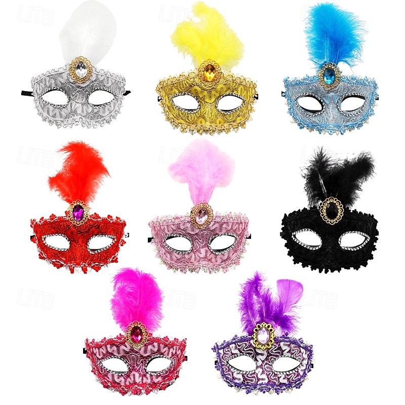 Karnevalová maska Maska Halloween rekvizity Dospělé Dámské Poloviční obličej Výkon Párty Plesová maškaráda Karneval Mardi Gras Jednoduchý karnevalový kostým 2025 - $12.49 –P1