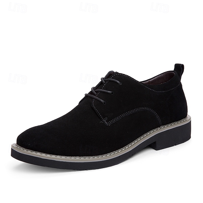 ανδρικά παπούτσια oxford με κορδόνια καφέ σουέτ – casual και κομψά υποδήματα για καθημερινή χρήση, εργασία και υπαίθριες δραστηριότητες 2025 - $54.99 –P2