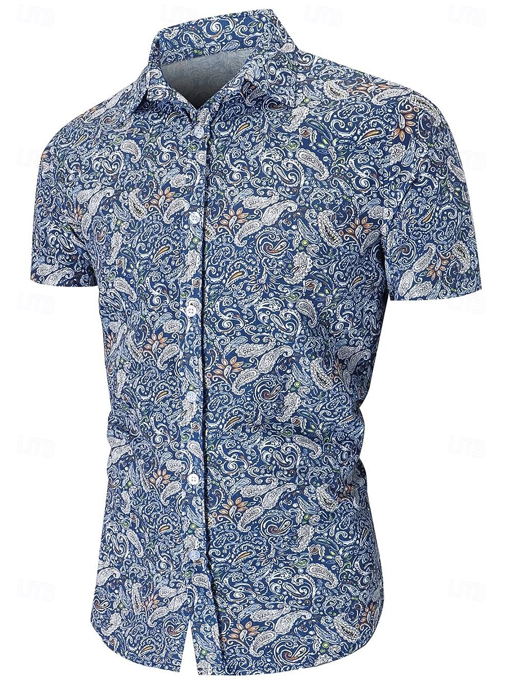 Retro 70. léta Tričko Aloha košile Hippie Kašmírový vzor Maškarní kostým Pánské Dovolená Párty Pride Parade Dospělé Tričko 2025 - $20.99 –P1