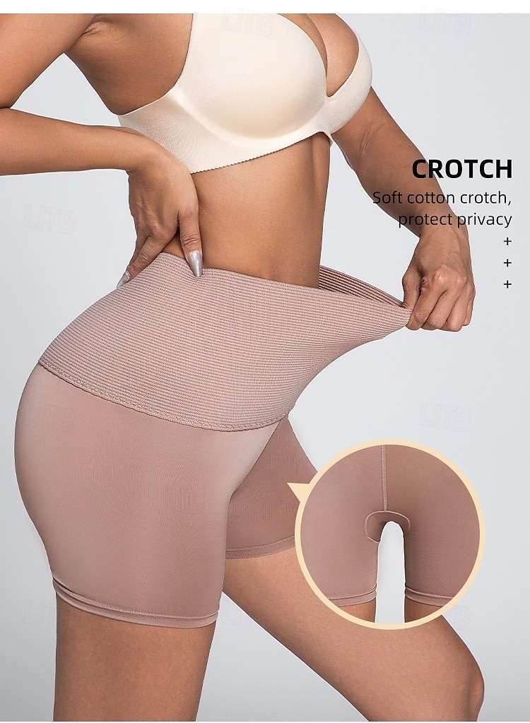 Dam Pojkshorts och kalsong Sömlös Formande trosa 1 st. Underkläder Enkel Klassisk Ren färg Hög midja Plusstorlekar Små Könsneutral Svart Brun S M L 2025 - $10.99 –P8