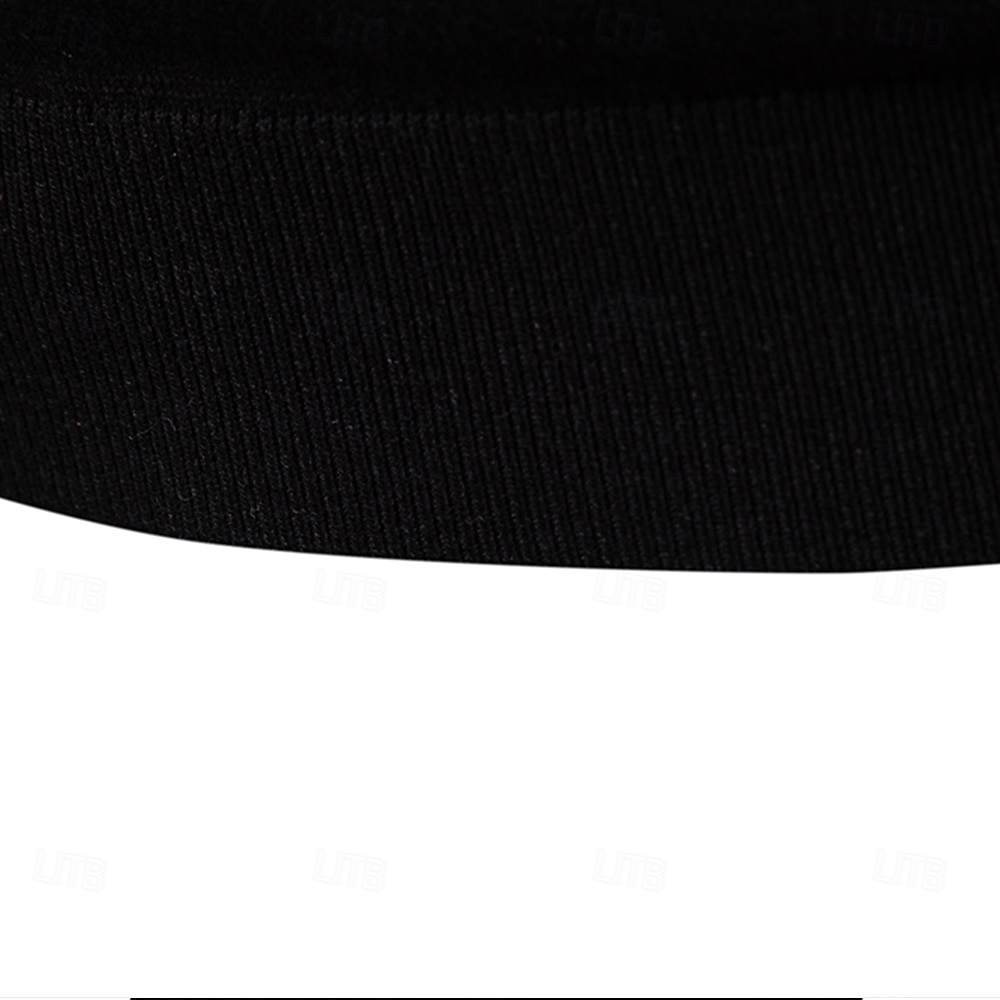 Men's Polo Knit Polo Sweater Formal Work Turndown Quarter Zip Short Sleeve Striped Zip Up Stripe-Trim Spring Black White Khaki Polo 2025 - $28.99 –P25