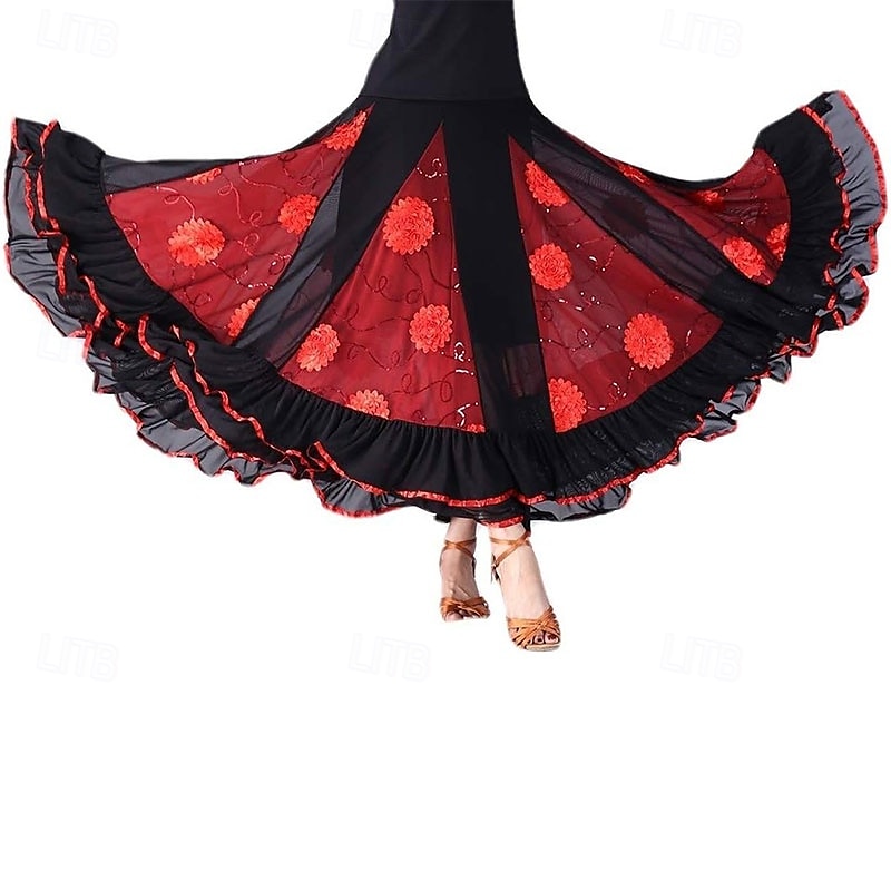 elegante ballroom dans latijns feest lange rok wedstrijd jurk 2025 - $35.99 –P5