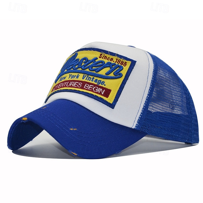 Men's Baseball Cap Sun Hat Trucker Hat Mesh Cap Black Yellow Cotton Adjustable Fashion Daily Wear Festival Letter Embroidery Casual / Daily 2025 - $7.99 –P11
