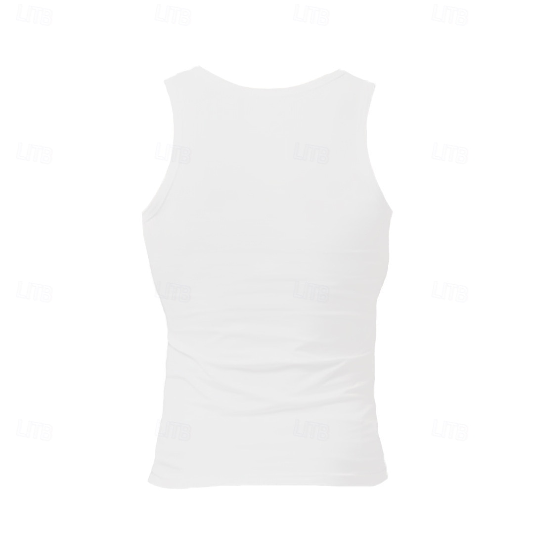 Men's Tank Top Vest Undershirt Sleeveless Shirt Sleeveless Crewneck Summer Solid Color Plain Fashion Classic Comfortable Street Casual Sports Black White Red Top Tee for Men 2025 - $11.49 –P3