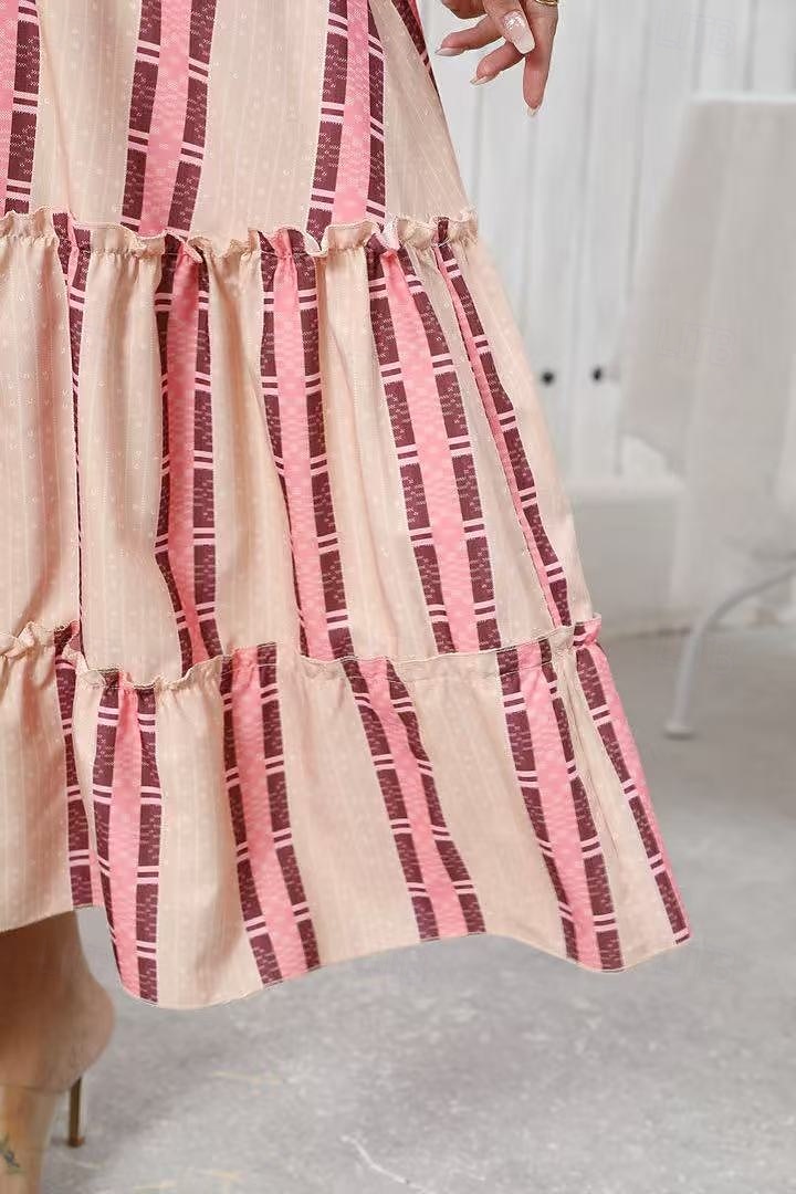 Women's Long Skirt Bohemia Boho Long Maxi High Waist Skirts Graphic Color Block Patchwork Print Micro-elastic Holiday Beach Yellow Summer Polyester 2025 - $20.99 –P5