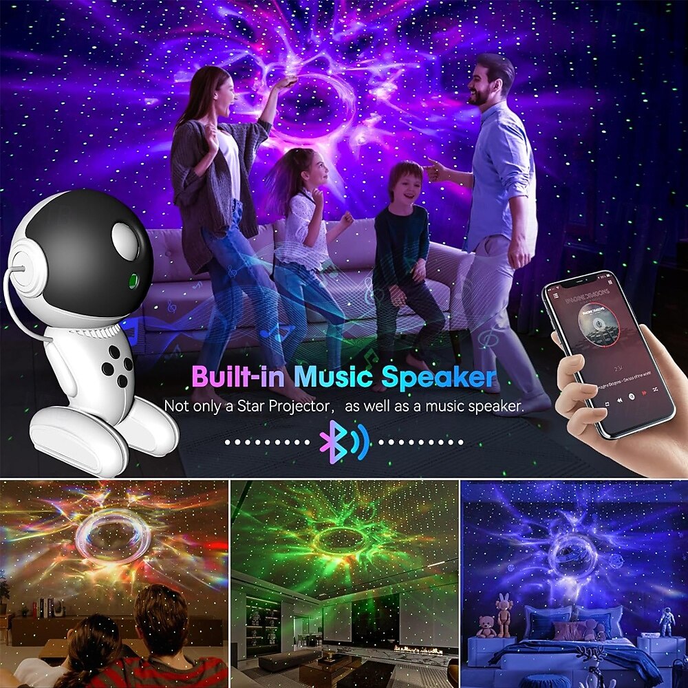 2025年 宇宙飛行士ロボット星銀河プロジェクターナイトライト - タイマー &子供向けのアプリ制御星雲天井プロジェクター &大人の寝室の装飾、誕生日プレゼント  コレクション – $51.99 –P2