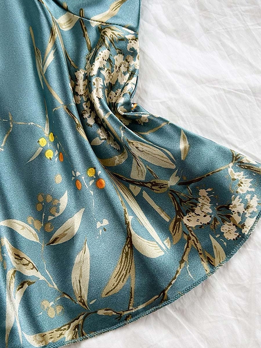 Women's Pajamas Luxury Home Green cherry Summer Spring 2025 - $37.99 –P3