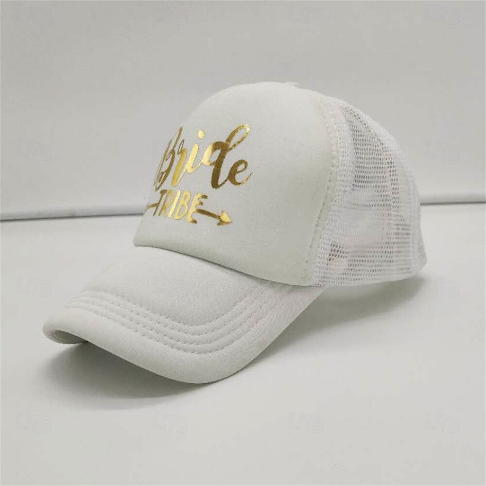 Chic BRIDE Print Baseball Cap for Women - Adjustable, Sun-Protective Mesh Trucker Hat with Breathable Design - Perfect for Spring & Summer Outings 2025 - $10.99 –P8