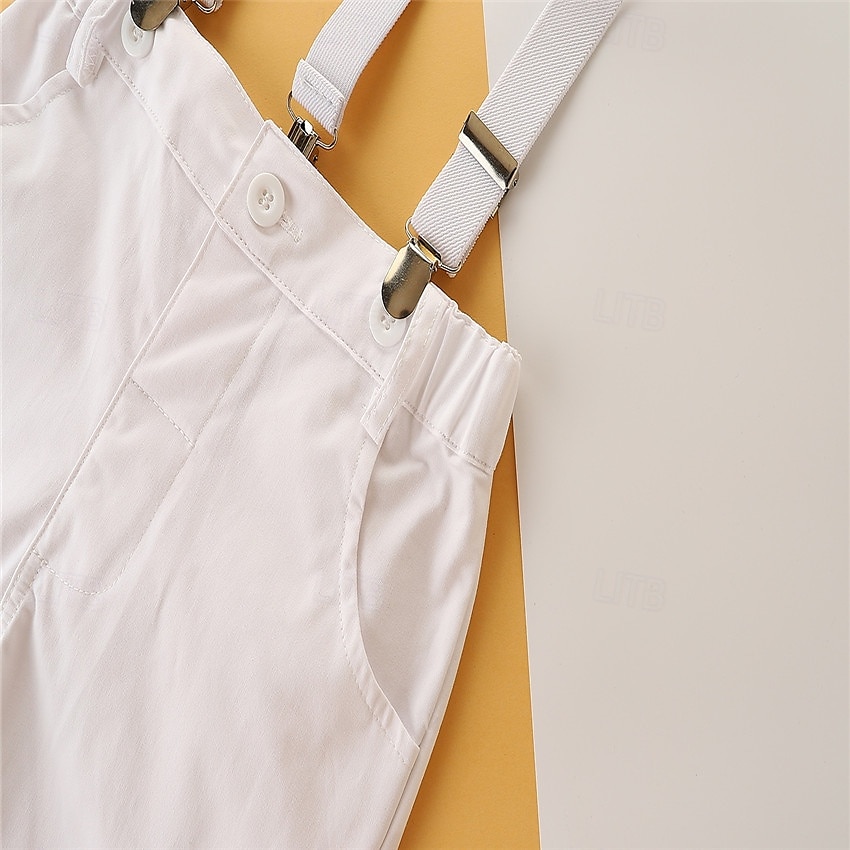 3 osainen Sormuspojan puku Poikien Lapset Taapero Paita ja housut Koulu Muodollinen Juhla Perus Vapaa-aika Lempeä Yhtenäinen väri V kaula-aukko Valkoinen Puuvilla 2025 - $26.99 –P6