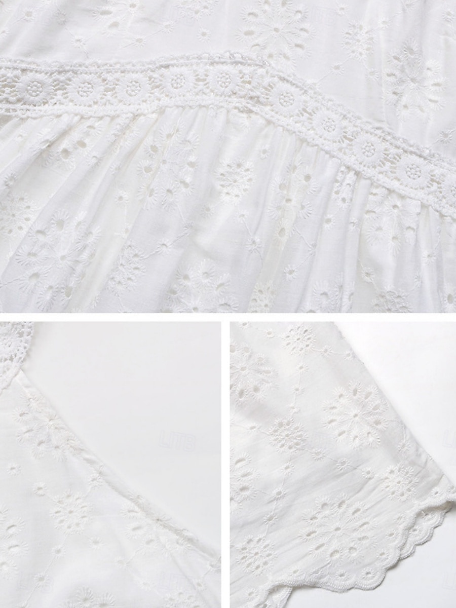 Damen Minikleid Weißes Kleid Freizeitkleid Boho-Kleid Basic Lässig Urlaub Täglich Normale Passform Einfach Ärmellos Neckholder Weiß Sommer 2025 - $33.99 –P3