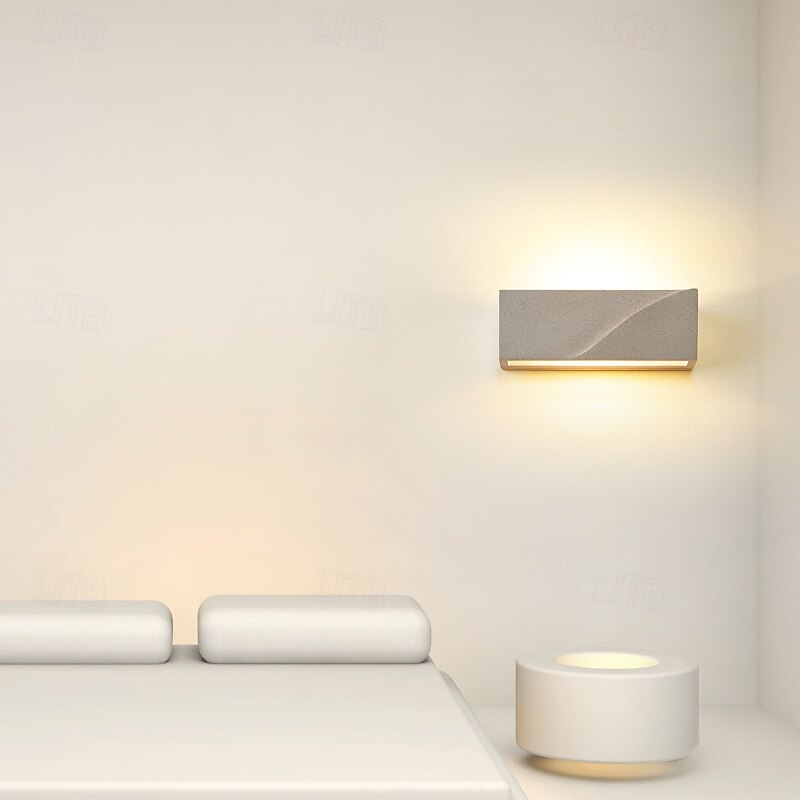 applique murale rectangulaire moderne en pierre, applique murale encastrée supérieure et inférieure en ciment 110-240v 10w de 2025 ? $82.99 –P2