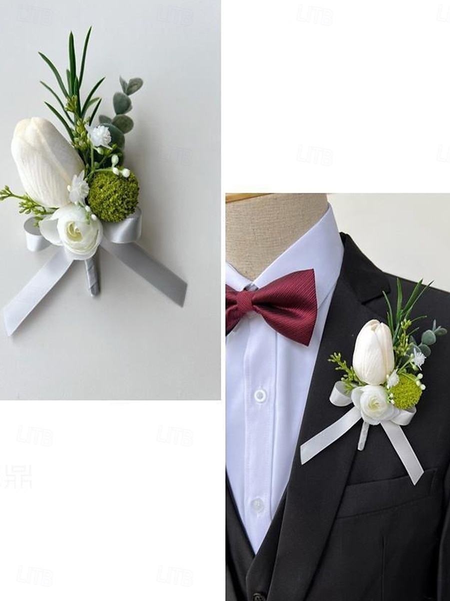 Bruiloft pols bloemen Boutonnières Bruiloft / Evenement / Feest Stoffen Bloemenstijl 2025 - $6.99 -P5