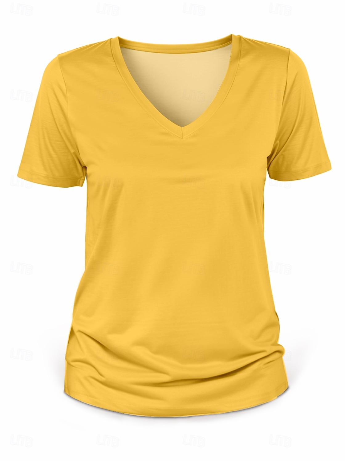 Pentru femei Tricou Imprimeu Culoare solidă Simplu Stilat Casual Manșon scurt În V Topuri obișnuite Zilnic Ieșire Sfârșit de săptămână Negru Alb Galben Trifoi Alburiu Vară Primăvară 2026 - $21.99 –P3