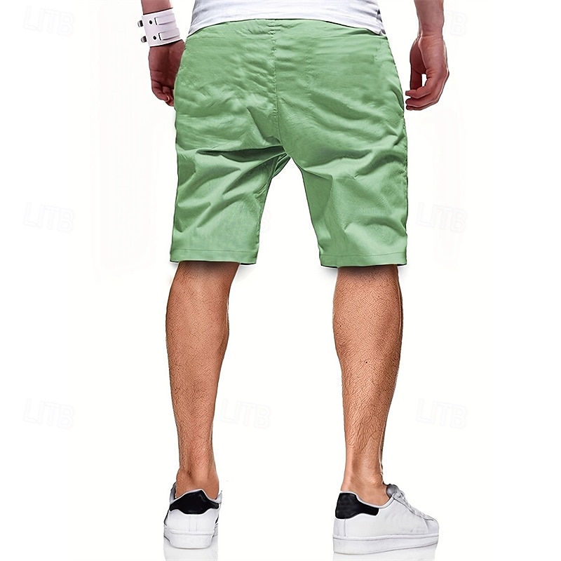 Per uomo Pantaloncini modello cargo Pantaloncini Pantaloncini estivi A cordoncino Vita elastica Multi tasca Liscio Comfort Indossabile Lunghezza del ginocchio Esterno Sport Giornaliero Di tendenza del 2025 a $13.99 –P18