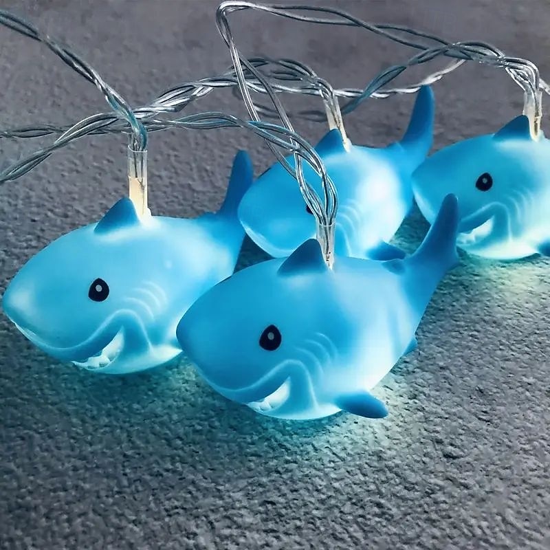 Guirlande lumineuse à 1,5 m avec 10 LED en forme de requin et de tortue, luminaire décoratif à piles, idéal pour la maison, la chambre à coucher, le bord de mer, les fêtes, les vacances de 2025 ? $12.49 –P8