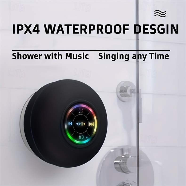 IPX4 Waterdichte Speaker Draagbare Draadloze Speaker Met Zuignap USB Oplaadbaar voor Feest Badkamer Reizen Thuis En Buiten (Zuignappen Moeten Op Een Gladde Ondergrond Gebruikt Worden) Valentijnsdag 2026 - $16.99 –P3