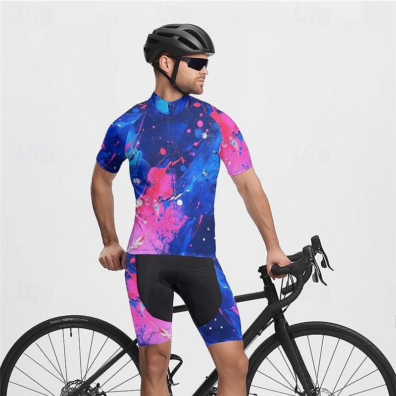 Miesten Pyöräily jersey ja shortsit Graffiti Lyhythihainen Pyörä Liikunta-asut 3 takataskulla Maastopyöräily Maantiepyöräily Etuvetoketju Hikeä siirtävä Mukava Hengittävä Urheilu Musta Keltainen 2025 - $47.99 –P7