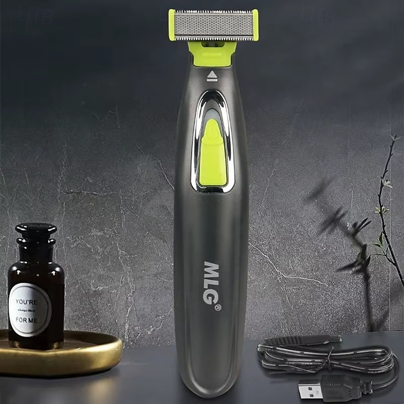 mlg rasoio elettrico per uomo e donna trimmer portatile per tutto il corpo usb lama a forma di t rasoio per barba ascelle per lavabile del 2025 a $27.99 –P1