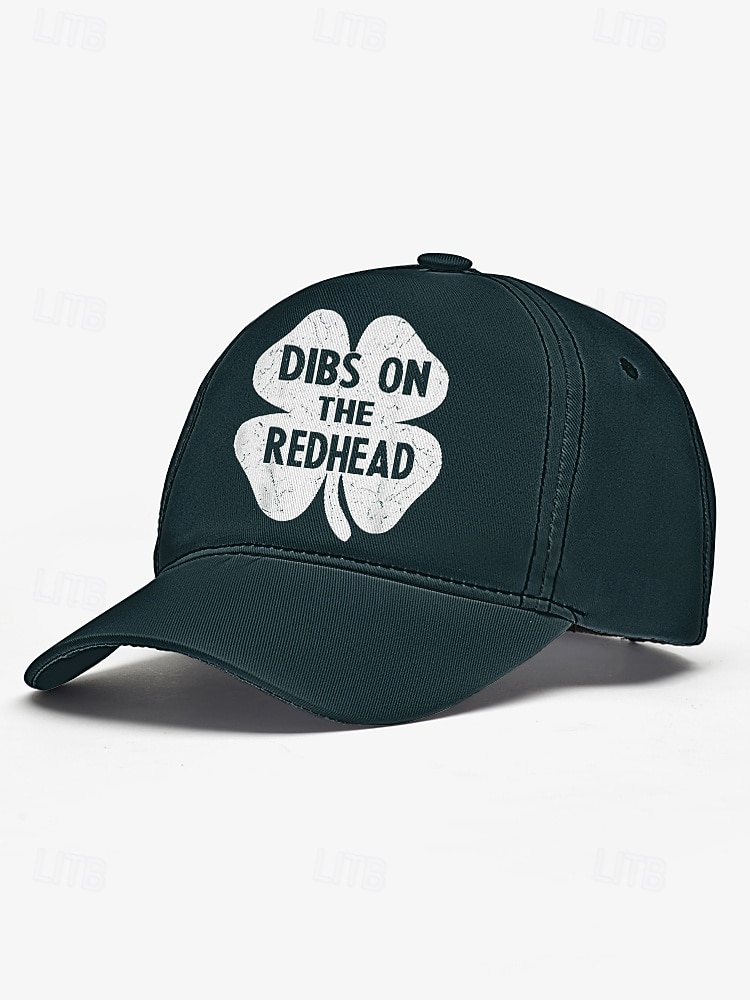 berretto da baseball verde per il giorno di San Patrizio – design a trifoglio "dibs on the redhead" per uomo e donna del 2026 a $18.99 –P2