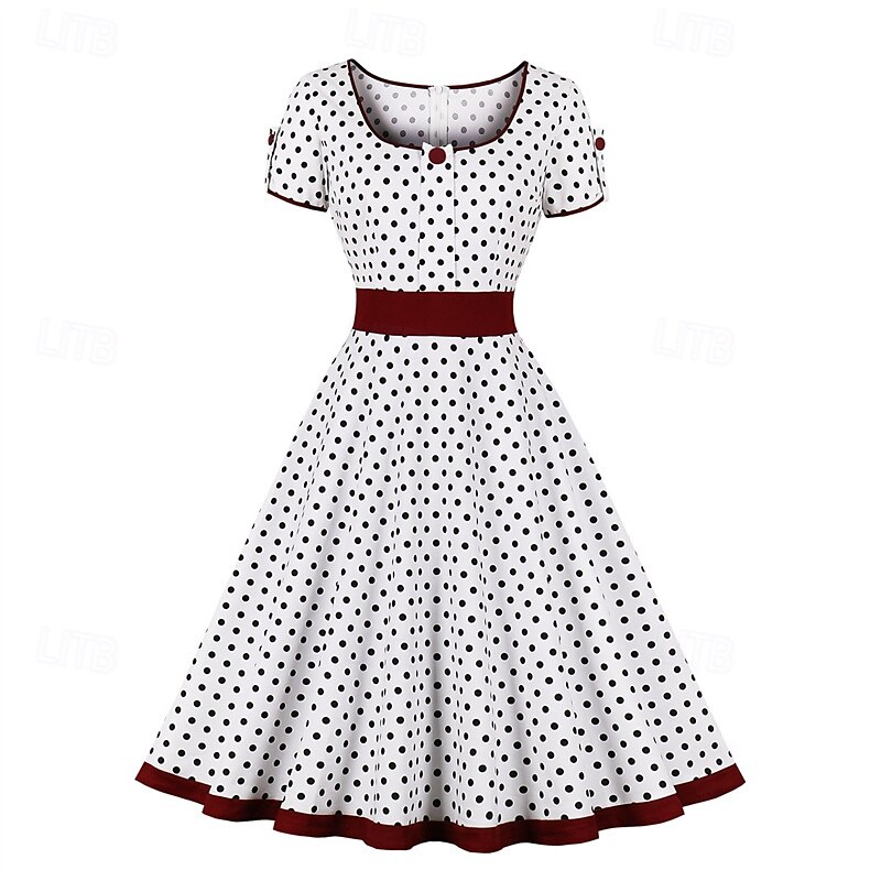 Retro Vintage 1950s Dress Swing Dress Polka Dot Women's Carnival Masquerade Daily Wear Bachelorette Party Adults' Dress Homecoming Dresses 2025 - $34.99 –P1