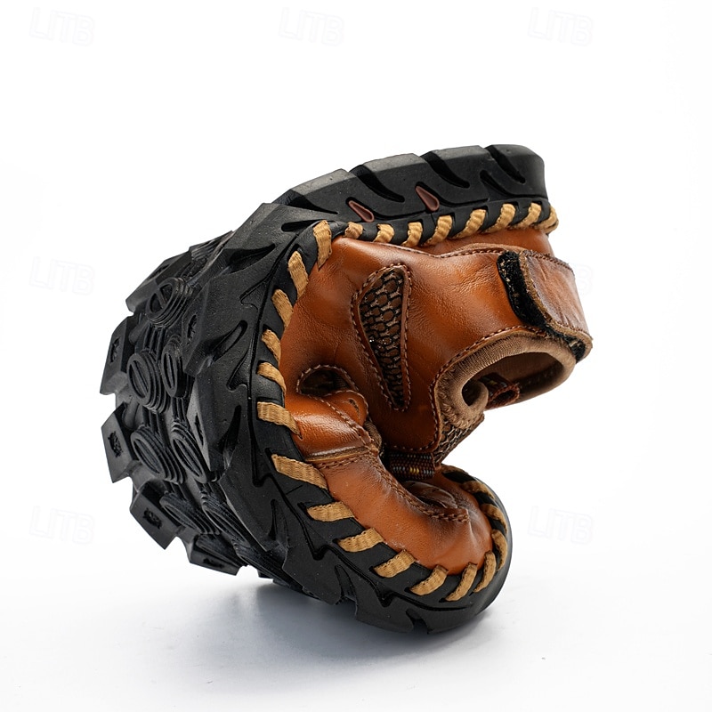 Per uomo Sandali Scarpe fatte a mano Pelle crosta Traspirante Comodo Antiscivolo Con lacci intrecciali Giallo-marrone Nero Marrone del 2025 a $34.99 –P7