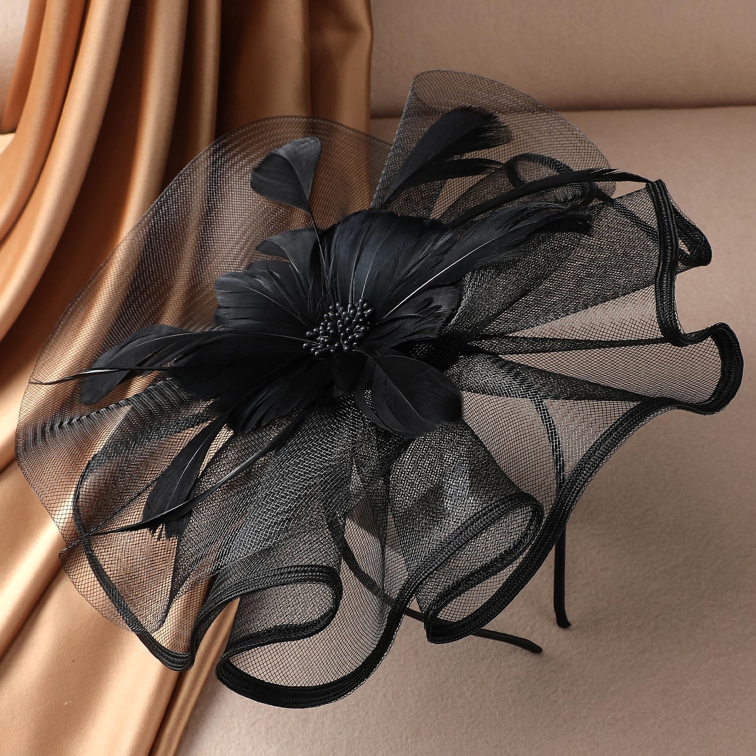 vintage teejuhlahattu - 2025 mesh kentucky fascinators pääpanta kukka höyhen derby hatut naisten tytöille 2025 - $17.99 –P3