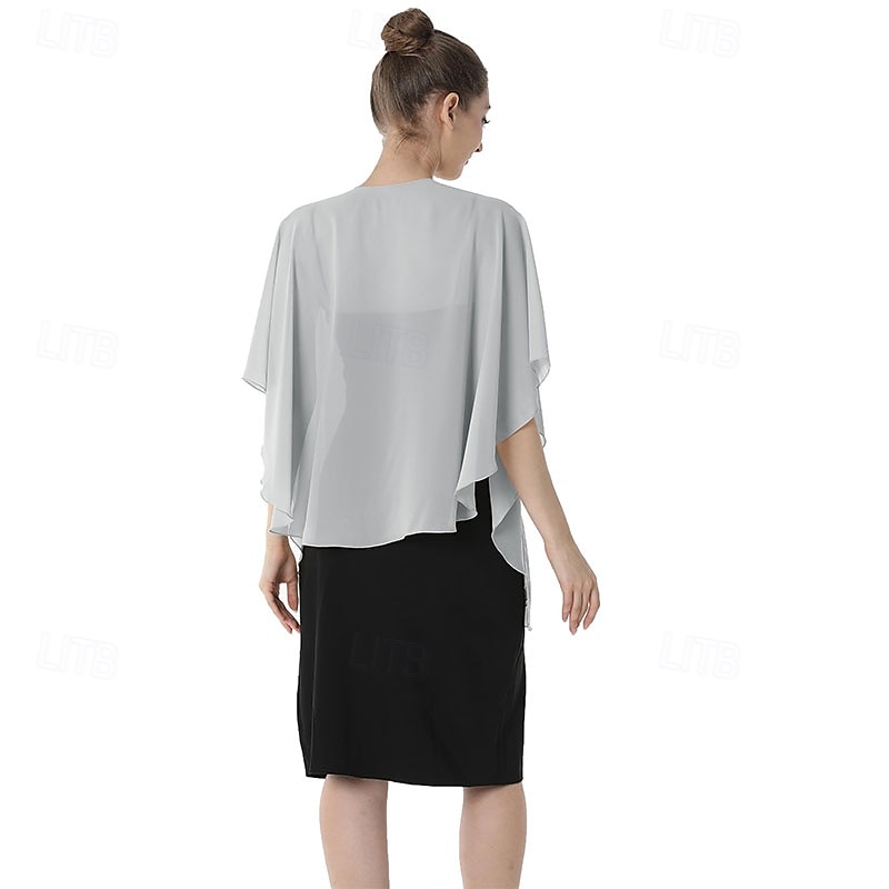 châle de soirée en mousseline de soie, châles et écharpes de mariage pour femmes, robe de mariée de fête pour occasions spéciales de 2025 ? $29.99 –P6