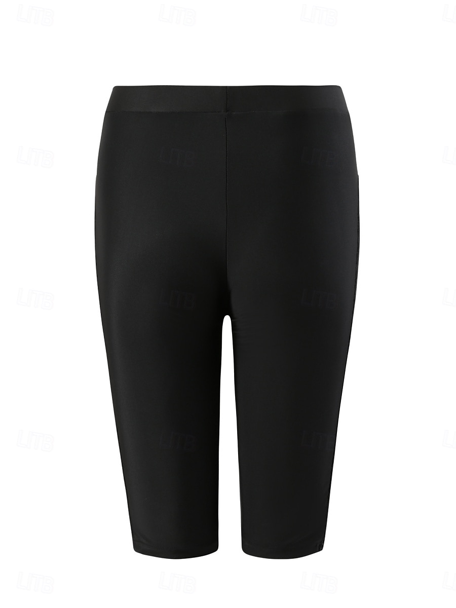 Dam Badkläder Stretchiga boxershorts Baddräkt Hög midja Semester Standkläder Blommig Ärmlös Baddräkter 2025 - $19.49 –P9