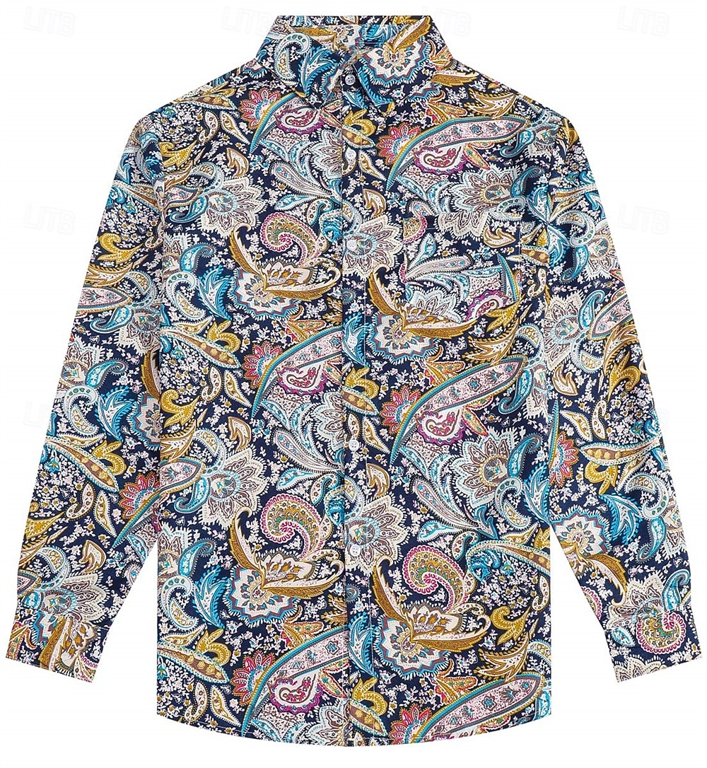 Ρετρό / Βίντατζ Δεκαετία '70 Πουκάμισο Χίπισσα Λαχούρι Φανταχτερή Φόρεμα Ανδρικά Πάρτι Καθημερινά Ρούχα Παρέλαση Υπερηφάνειας Ενηλίκων Πουκάμισο 2026 - $21.99 –P3