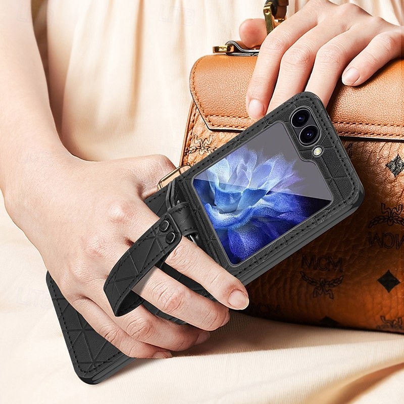 Etui na telefon do Samsung Galaxy Z Flip 6 Z Flip 5 Z Flip 4 Tylny pokrowiec Odporny na wstrząsy Retro PU skóra 2025 - $29.99 –P3
