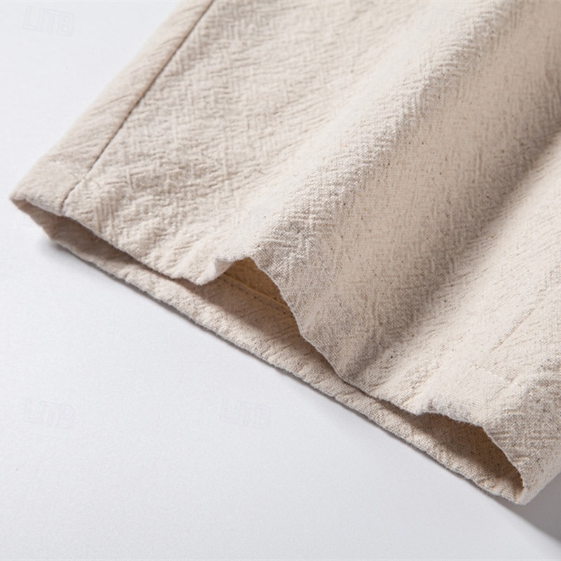 Herre Bukser kinesisk Helfarge Full lengde Formell Bryllup utendørs Elegant Ferie Svart Lysebrun Mikroelastisk 2025 - $31.99 –P11