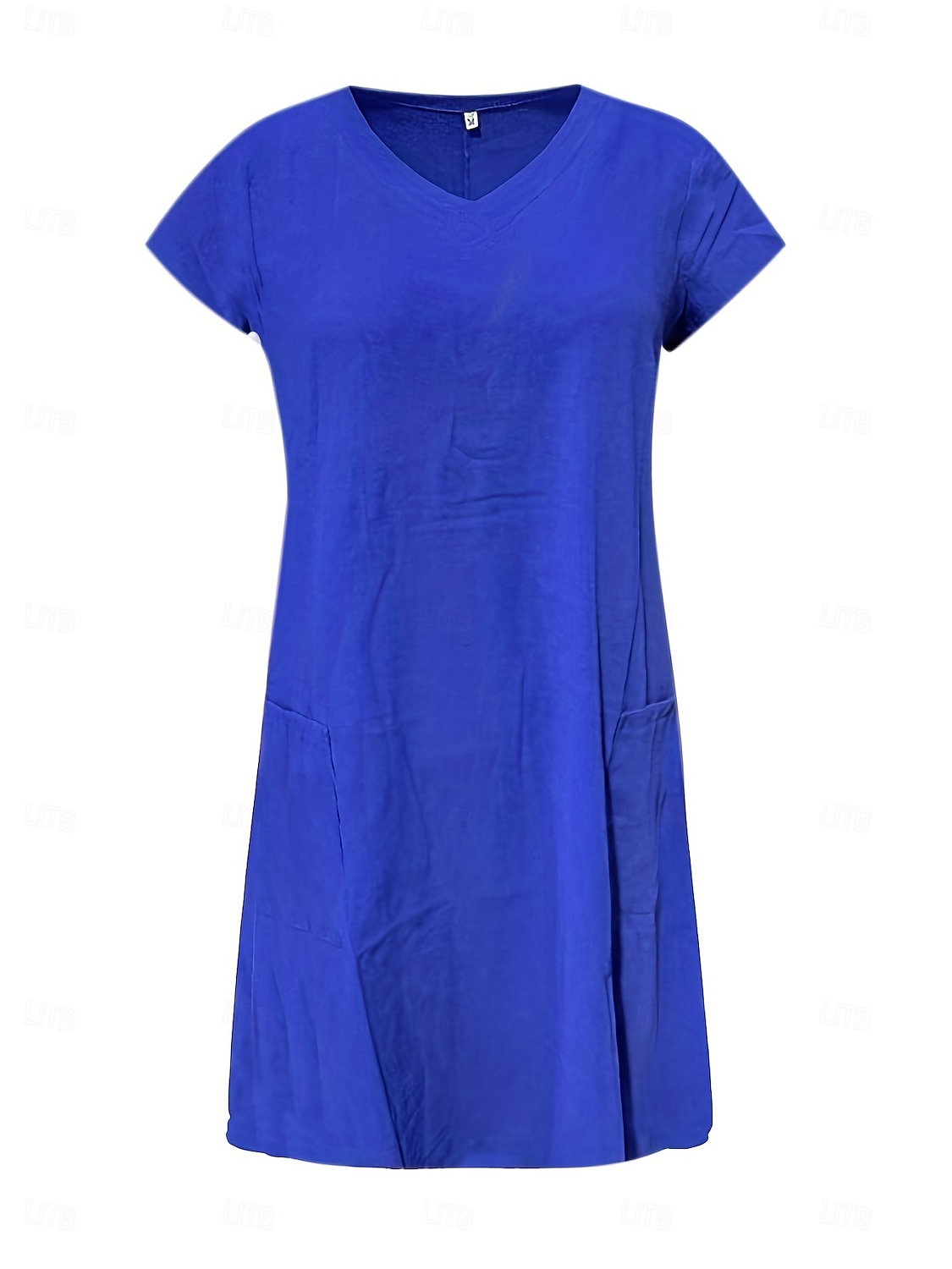 Women's Normal Mini Dress Cotton Linen Dresses Shift Dress Bohemia Vacation Tropical Butterfly Sleeve Street Casual Daily Form Fit Solid Color Short Sleeve V Neck Yellow Light Green Wine Royal Blue 2025 - $19.99 –P9