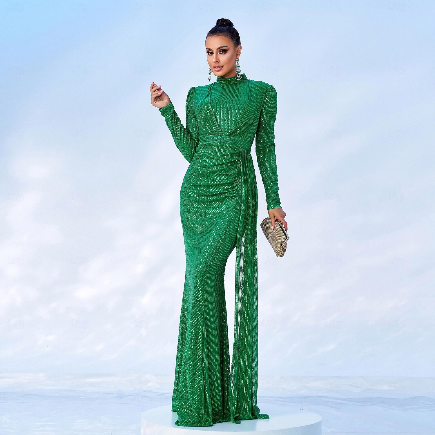 sequin retro dress LTP1798,Silver Long Sleeves Vintage Homecoming Dress, Short Cel Laylatailor Shop jaw dropping 20s style dress Vintamour Dark Green Retro Vintage