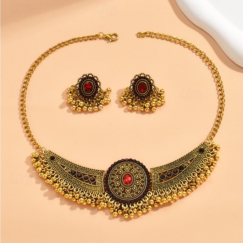 Bruidssieradensets 1 Legering Oorbellen Kettingen Dames Stijlvol Schattig meetkundig Vreugde Geometrische vorm Sieraden set Voor Feestavondkleding 2025 - $18.99 –P3