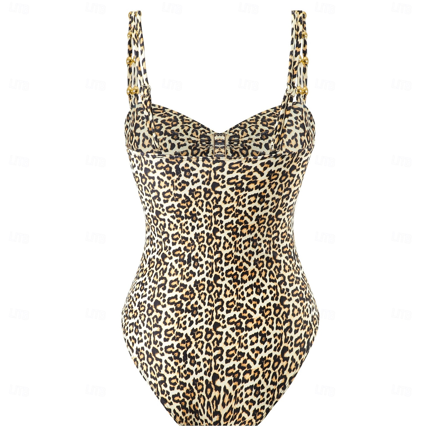 Dam Badkläder En bit Monokini Baddräkt Öppen rygg Magkontroll Hög midja Smal Semester Standkläder Blommig Leopard Axelbandslös Ärmlös Baddräkter 2025 - $52.99 –P6
