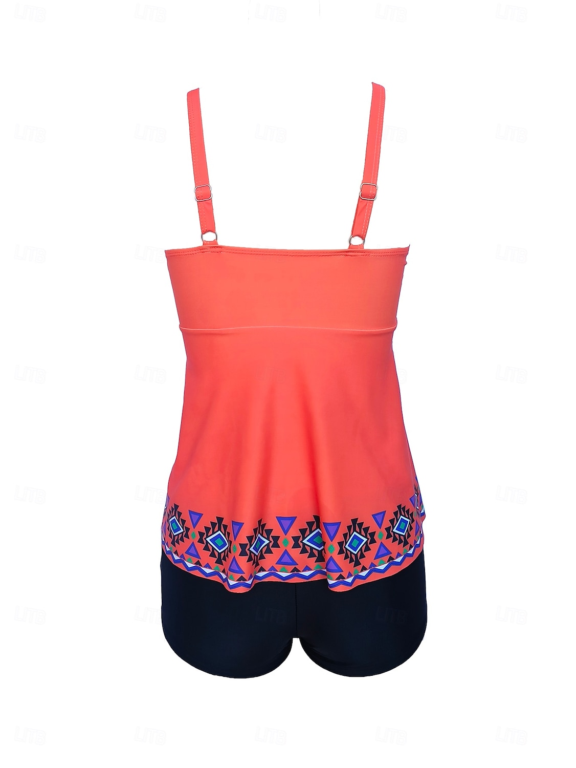 Pentru femei Costume de Baie 2 bucăți Pantaloni Scurți Costum de baie Fără Spate Geometric Vacanță Costum de plajă Grafic Gât asimetric Fără manșon Costume de baie 2025 - $26.99 –P6