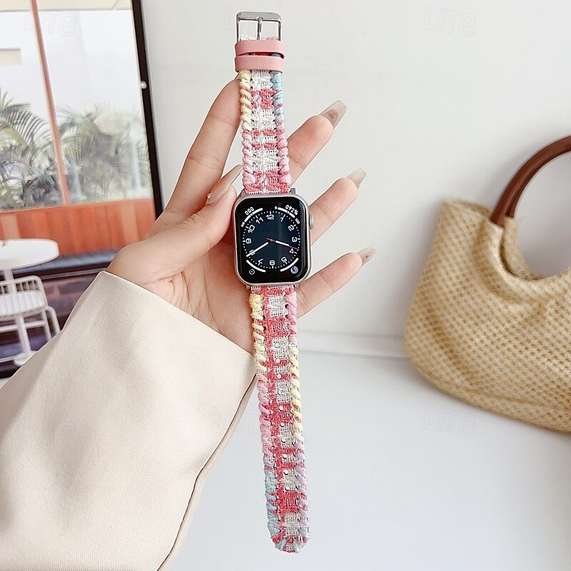Loop Solo Compatível com Pulseira Apple Watch 38mm 40mm 41mm 42mm 44mm 45mm 49mm Ajustável Tecido pulseira de substituição para iwatch Ultra 2 Series 9 8 7 SE 6 5 4 3 2 1 de 2025 por $11.99 –P13