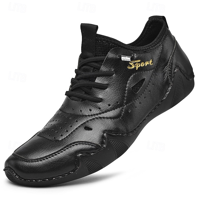 tênis esportivo masculino branco de couro sintético com design perfurado, leve e confortável, ideal para atividades casuais e ao ar livre de 2025 por $54.99 –P2