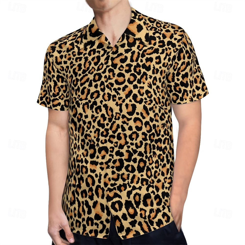 Retro Antiguo Años 70 Camisas Camisa hawaiana Hippie Disco Leopardo Hombre Vacaciones Fiesta Desfile del orgullo Adulto Camisas 2025 - $21.99 –P2
