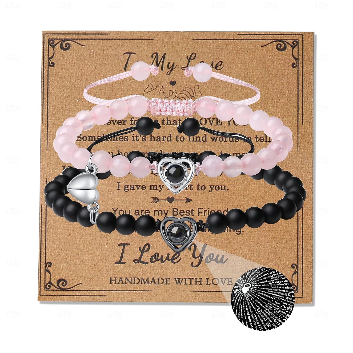 Pulseiras de Toque para Casais Pulseira de Amor Pulseiras Brilhantes para Casais Pulseiras de Toque de Longa Distância Presentes de Relacionamento à Distância para Namorada Joia de Emparelhamento de 2026 por $13.99 –P5