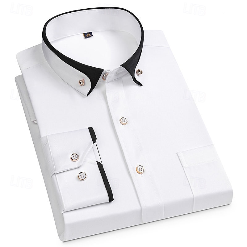 Per uomo Camicie Camicia abbottonata Resistente alle rughe Matrimonio Esterno Blu chiaro Nero Bianco Rosa Manica lunga Estate Primavera Abbigliamento del 2025 a $26.99 –P1